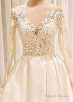 Satin Wedding Dresses With Sleeves Dress For Wedding Bridal Gowns Bride Dresses Dress For Brides