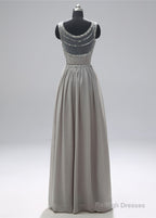 Scoop Neck Sleeveless Beading Prom Dress