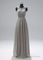 Scoop Neck Sleeveless Beading Prom Dress