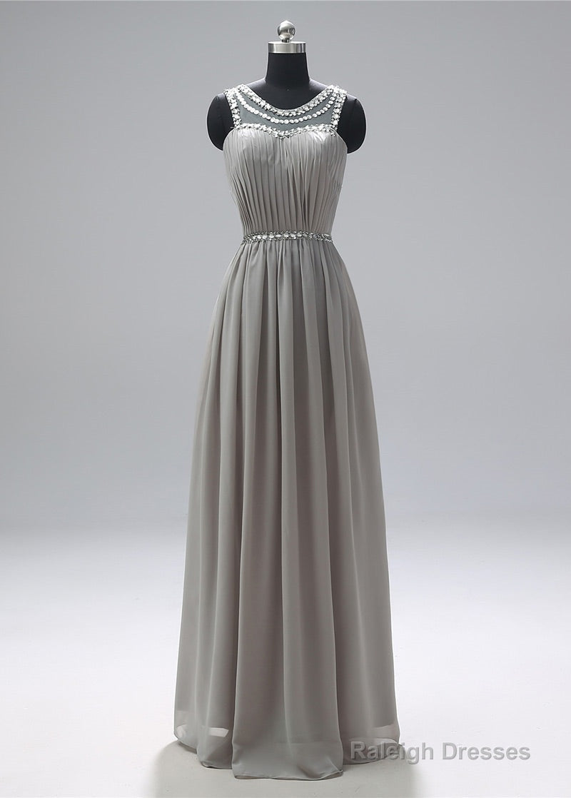 Scoop Neck Sleeveless Beading Prom Dress