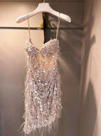 Sequin Prom Dress Sheath Short Prom Dress