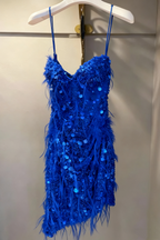 Sequin Prom Dress Sheath Short Prom Dress