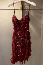 Sequin Prom Dress Sheath Short Prom Dress
