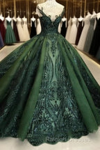 Sequin Sparkly Off The Shoulder Ball Gown Prom Dress  Sweet 16 Dresses