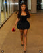 Sheath Halter Black Sleeveless Mini Short Prom 8Th Grade Homecoming Dress Summer Middle School Hoco Dresses Homecoming Outfits Birthday Outfit