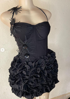 Sheath Halter Black Sleeveless Mini Short Prom 8Th Grade Homecoming Dress Summer Middle School Hoco Dresses Homecoming Outfits Birthday Outfit