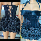 Sheath Halter Black Sleeveless Mini Short Prom 8Th Grade Homecoming Dress Summer Middle School Hoco Dresses Homecoming Outfits Birthday Outfit