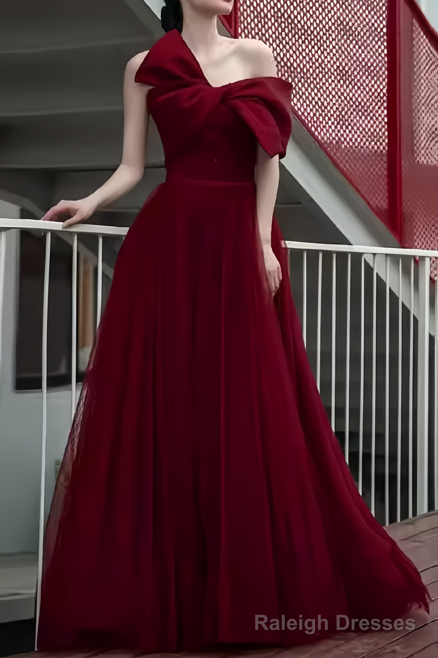 Sexy A line Party Dresses Strapless Red Prom Dresses