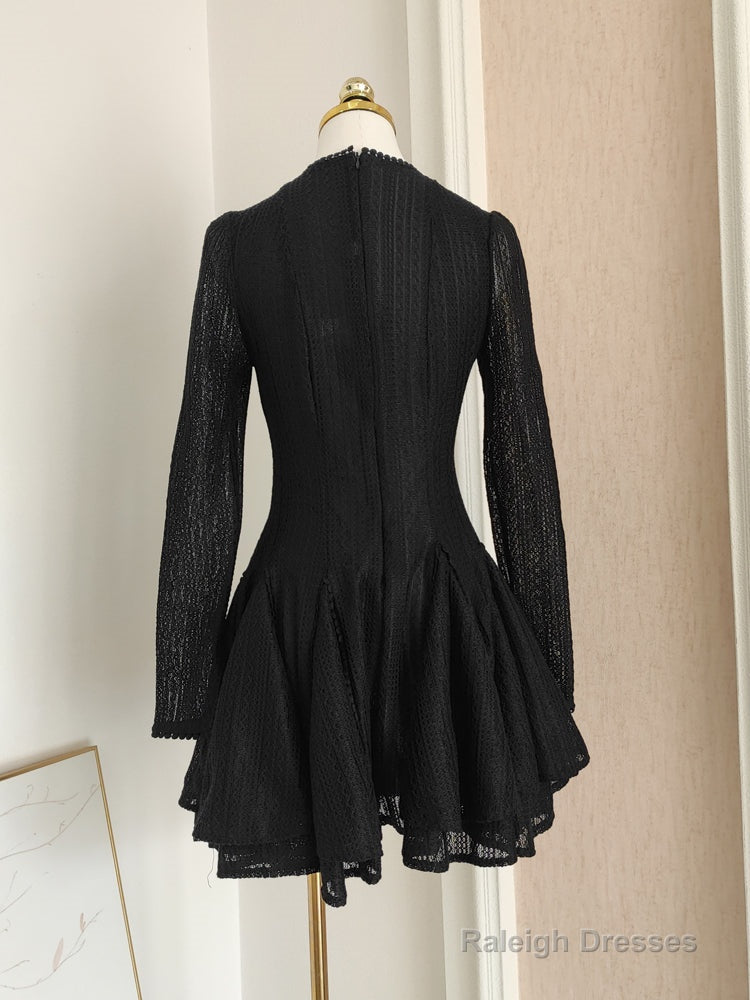 Sexy A Line Scoop Neckline Black Holiday Dress Travel Vacation Dresses Short Birthday Dress Secondary image