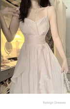 A-Line Spaghetti Straps Champagne Prom Dress Night Dresses Birthday Outfits