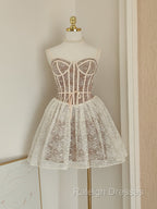 Sexy A Line Spaghetti Straps Lace Holiday Dress Travel Vacation Dresses Short Birthday Dress