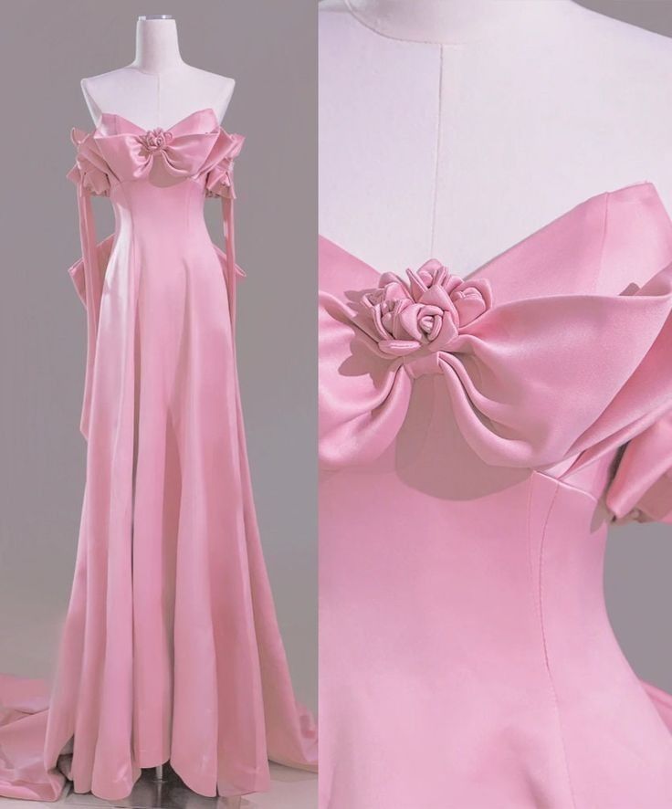 Sexy A Line Sweetheart Pink Satin Long Prom Dress Evening Dress Formal Dress