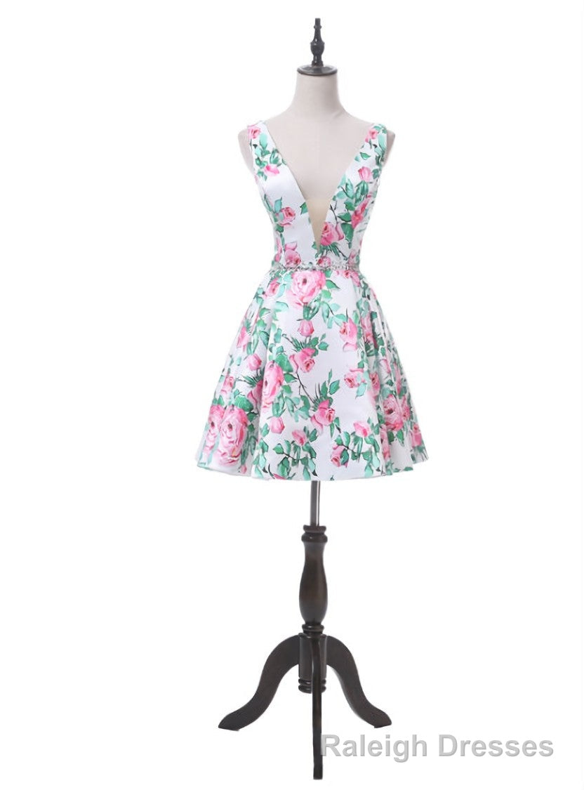 Sexy A Line Zipper Back Short Prom Dresses Short Party Evening Formal Gowns Main image