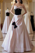 Sexy Ball Gown Sweetheart Neckline Pink Satin Evening Dress Prom Dresses