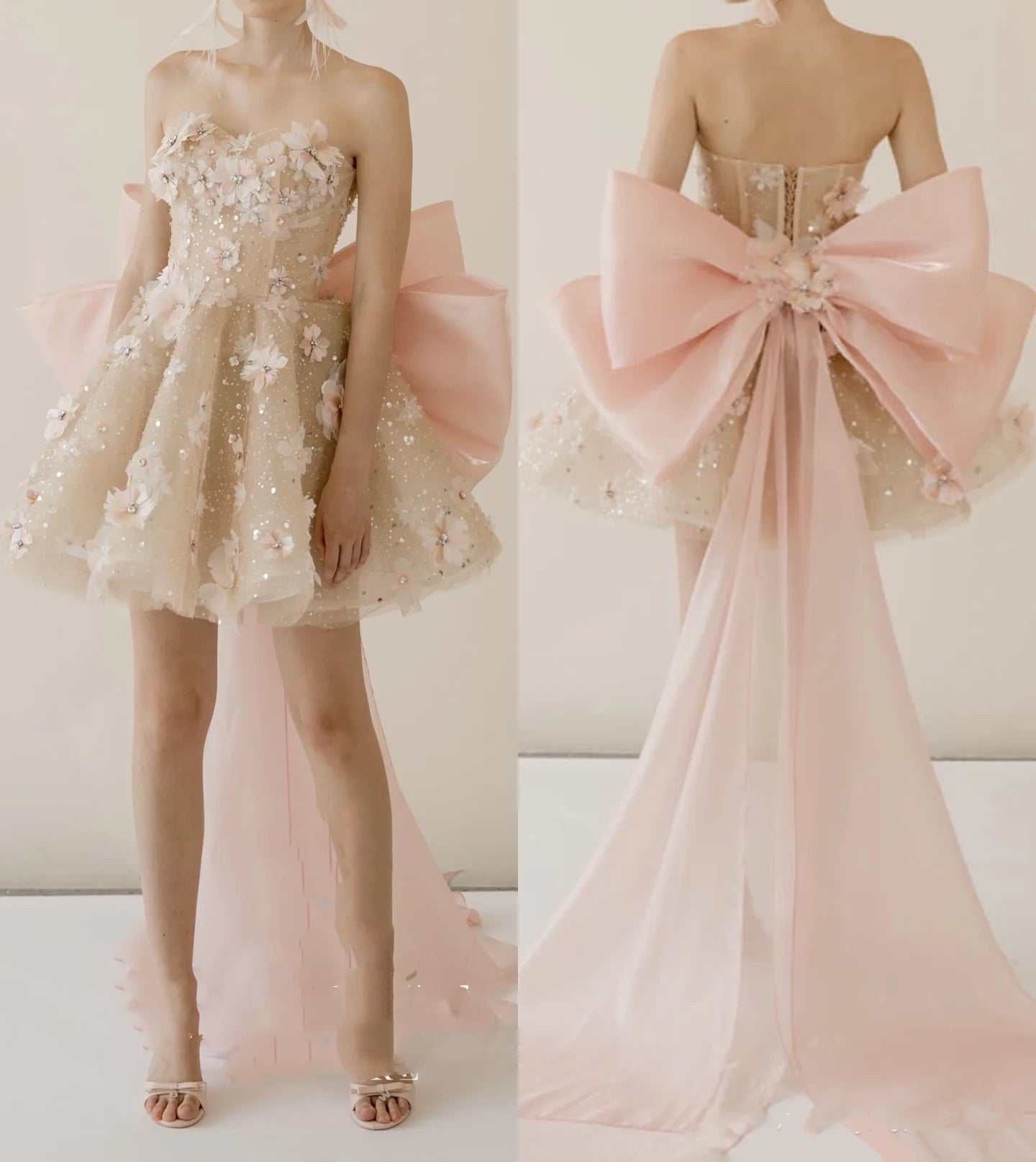 Ball Gowns Sweetheart Pink Floral Lace Prom Dress Prom Dresses