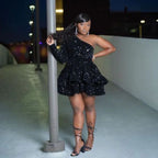 Birthday Dress Black Sequin Homecoming Dress Birthday Outfits