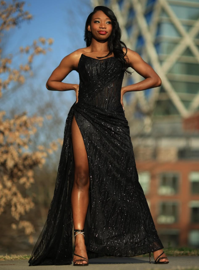 Black Lace Sequin Slit Prom Dresses Long Mermaid Prom Dresses