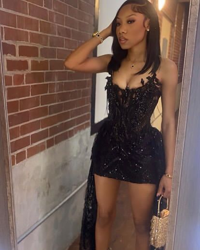 Black Tube Top Herringbone Beaded 19Th Birthday Homecoming Dresses Secondary image