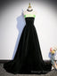 Sexy Black Velvet Strapless Prom Dress