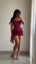 Burgundy Strapless Lace Sheath Short Cocktail Dresses Homecoming Dresses