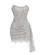 Burgundy Strapless Lace Sheath Short Cocktail Dresses Homecoming Dresses