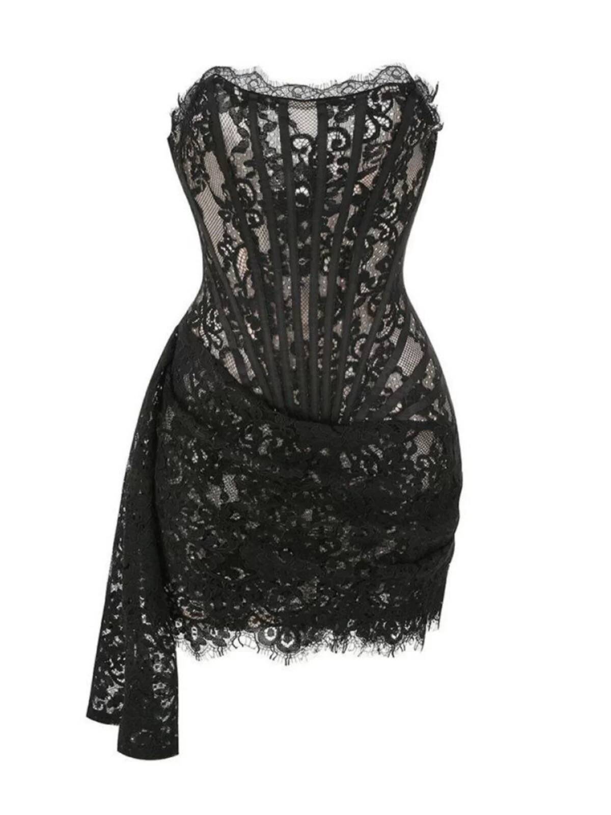 Burgundy Strapless Lace Sheath Short Cocktail Dresses Homecoming Dresses