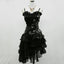 Cocktail Dresses Straps Sleeveless Black Short Prom Dresses Homecoming Dresses