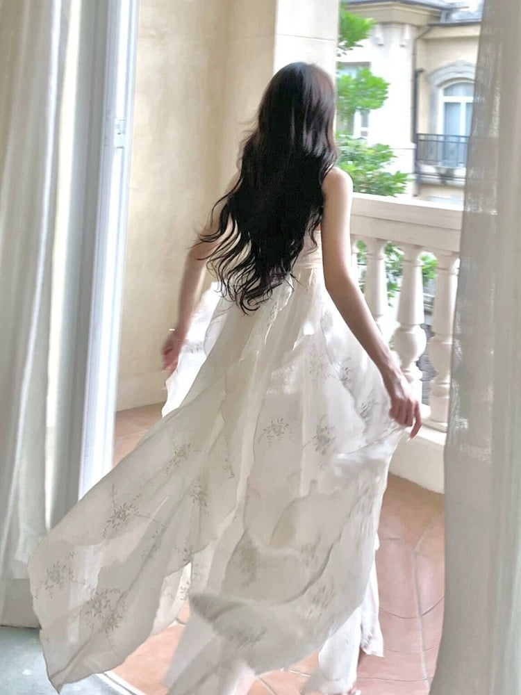 French High Low Square Neckline Christmas Dresses Ivory Birthday Dress Birthday Outfits