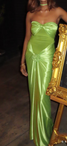 Green Strapless Mermaid Prom Dress Sweetheart Prom Dress Elegant Satin Long Prom Dress