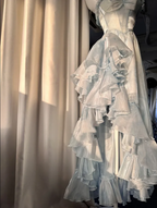 High Low Straps Blue Prom Dress 21Th Birthday Outfit