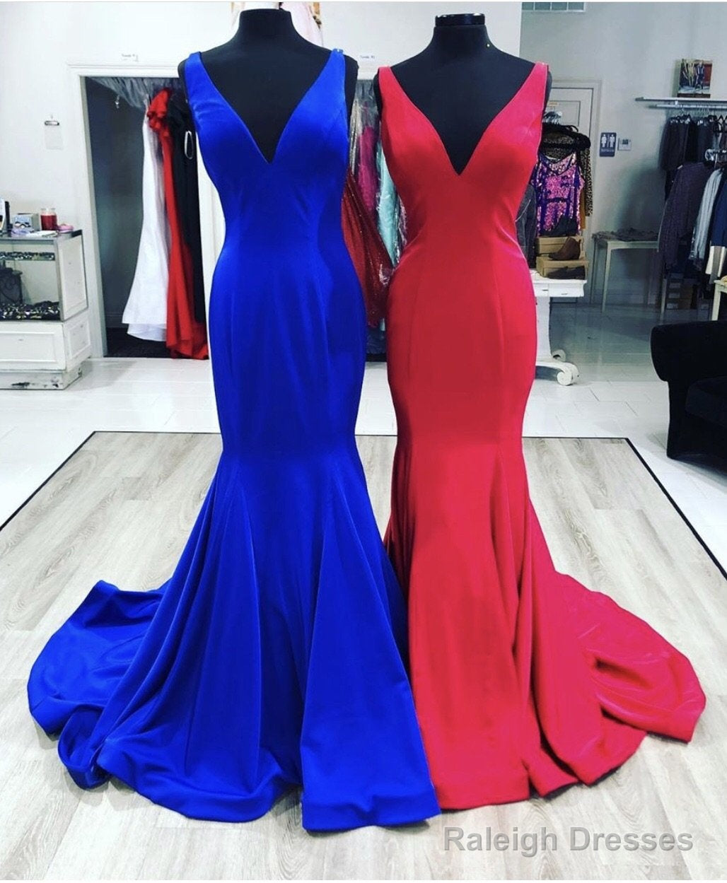 Leg Split Prom Dress Long Satin Mermaid Prom Dress Main image