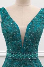 Sexy Mermaid Deep V-Neck Beading Evening Dresses