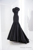 Mermaid Long Black Prom Dress