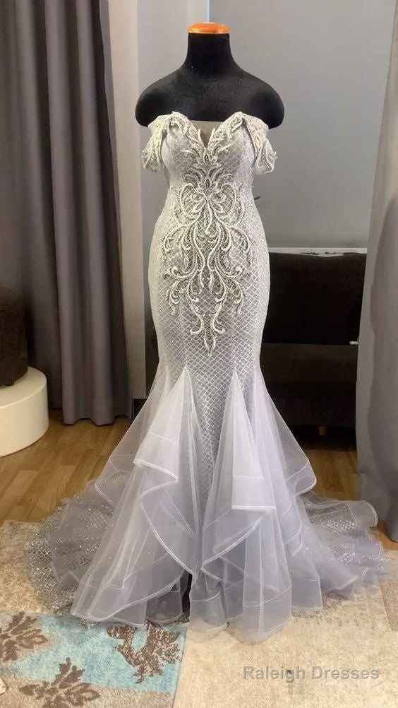 Mermaid Prom Dresses With Off The Shoulder Sleeves Main image