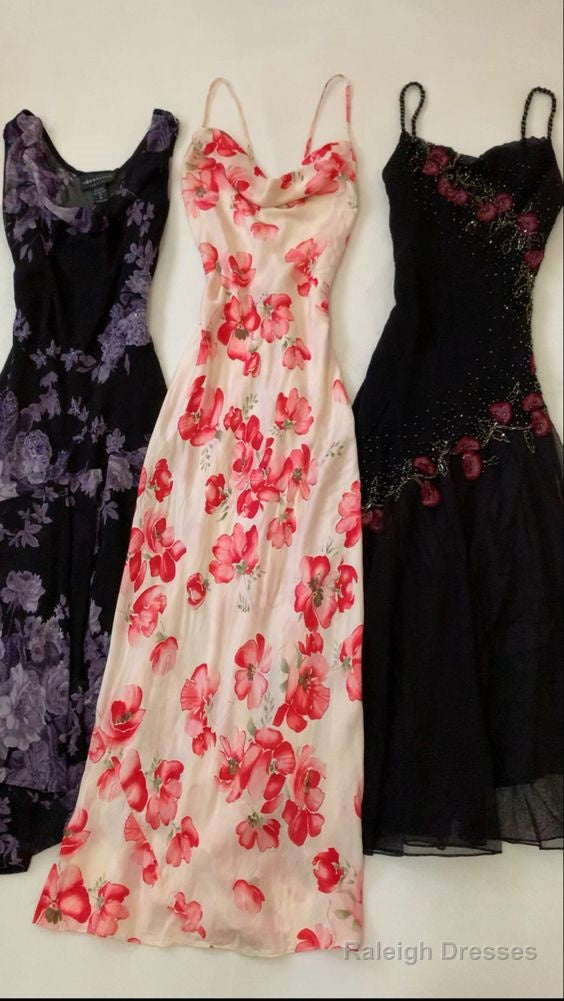 Sexy Mermaid Prom Gown With Straps Floral Pink Prom Dresses Secondary image