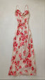 Mermaid Prom Gowns With Straps Floral Pink Prom Dress