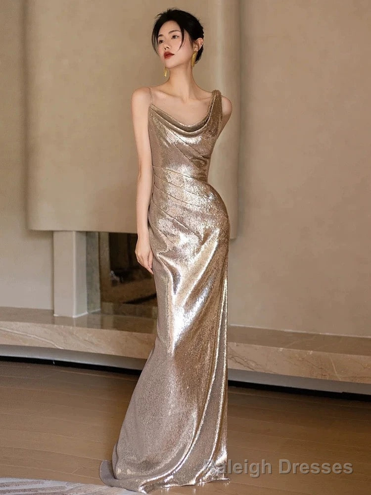 Sexy Mermaid Sequin Backless Floor Length Prom Dress Secondary image