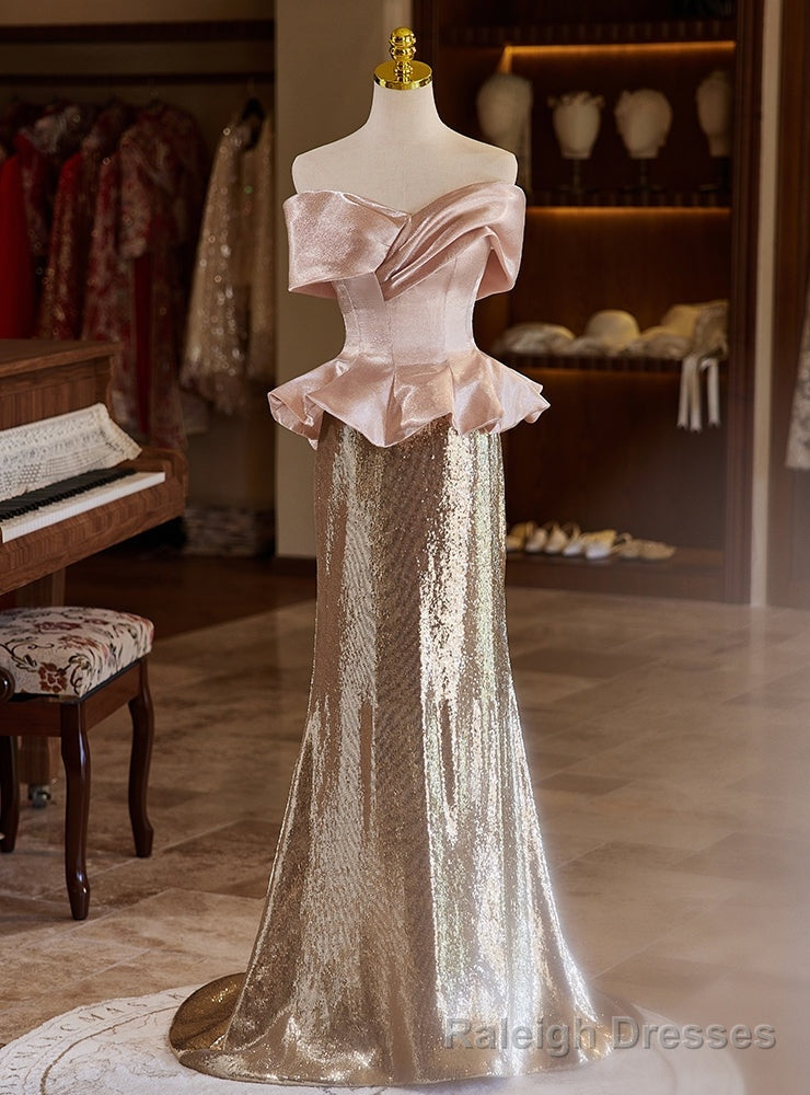 Sexy Mermaid Sequins Off the Shoulder Prom Dress Main image