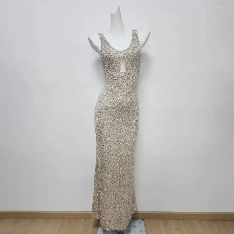 Mermaid Silver Sequin Prom Dresses Birthday Outfits