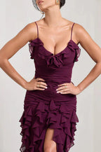 Mermaid Spaghetti Straps Ankle Length Chiffon Prom Dresses Prom Dress