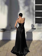 Mermaid Spaghetti Straps Black Birthday Dresses 22Th Birthday Outfits