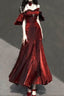 Mermaid Spaghetti Straps Burgundy Prom Dress Long Christmas Night Dresses Birthday Outfits