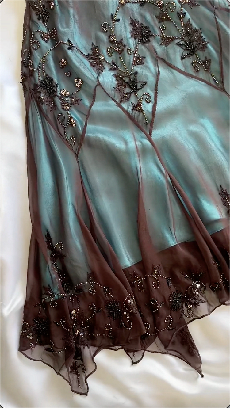 Mermaid Spaghetti Straps Floor Length Beads Prom Dresses Prom Dress