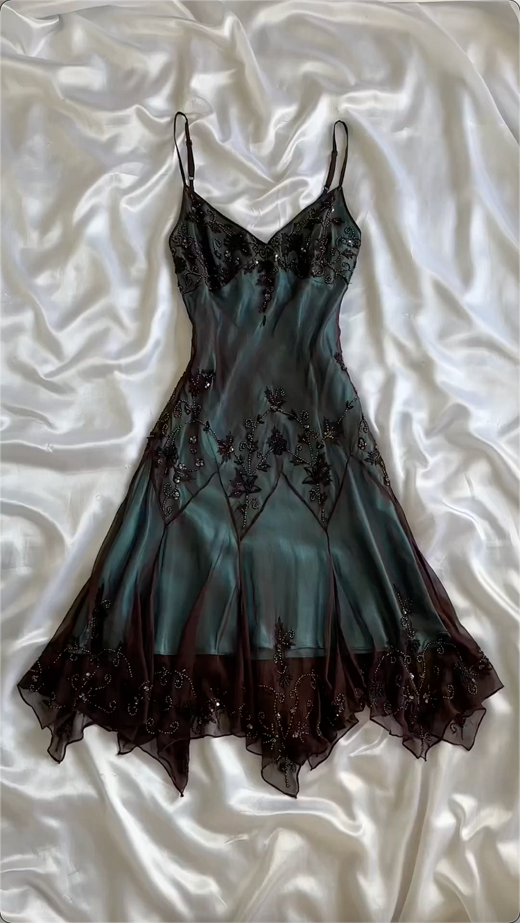 Mermaid Spaghetti Straps Floor Length Beads Prom Dresses Prom Dress
