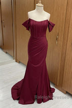 Sexy Mermaid Split Corset Dresses Off The Shoulder