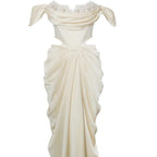 Mermaid Strapless Long Chiffon Prom Dresses