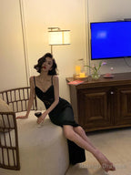 Sexy Mermaid Straps Black Lace Prom Dress 21Th Birthday Outfits