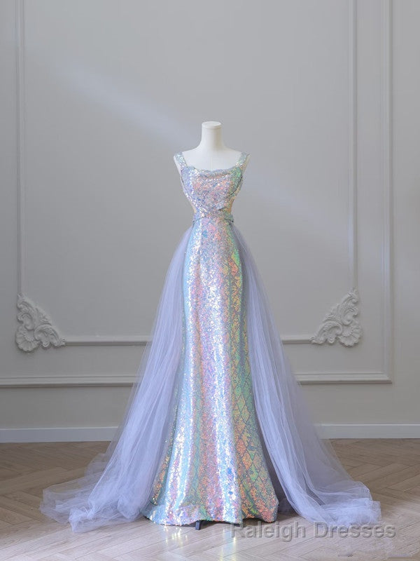 Sexy Mermaid Straps Floor Length Sequin Evening Dress Prom Dresses Main image