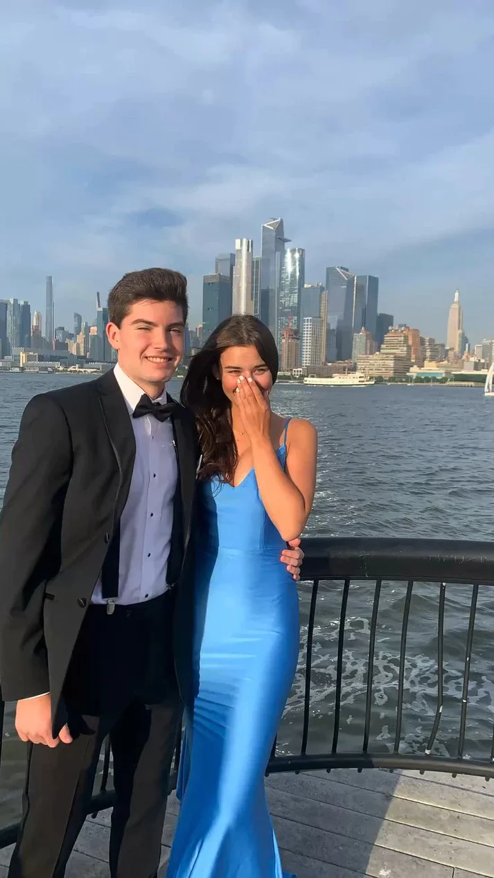 Mermaid Straps Neckline Backles Blue Long Prom Dresses