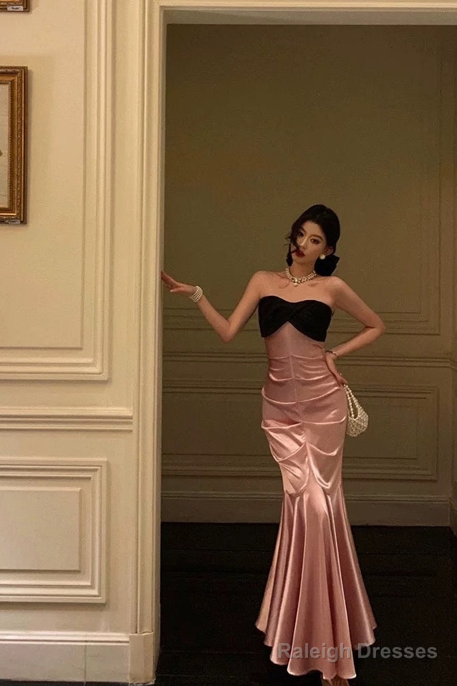 Sexy Mermaid Sweetheart White Long Satin Prom Dresses Birthday Outfits